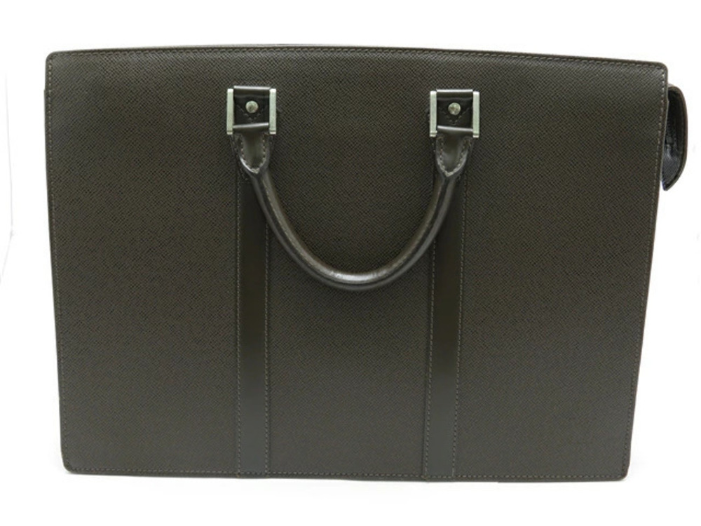 LOUIS VUITTON Port Documents Rosan Business Bag Briefcase Taiga Grizzly
